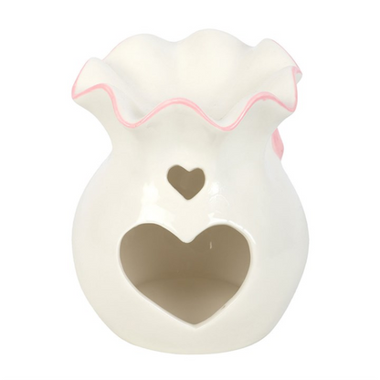White and Pink Bow Oil Burner
